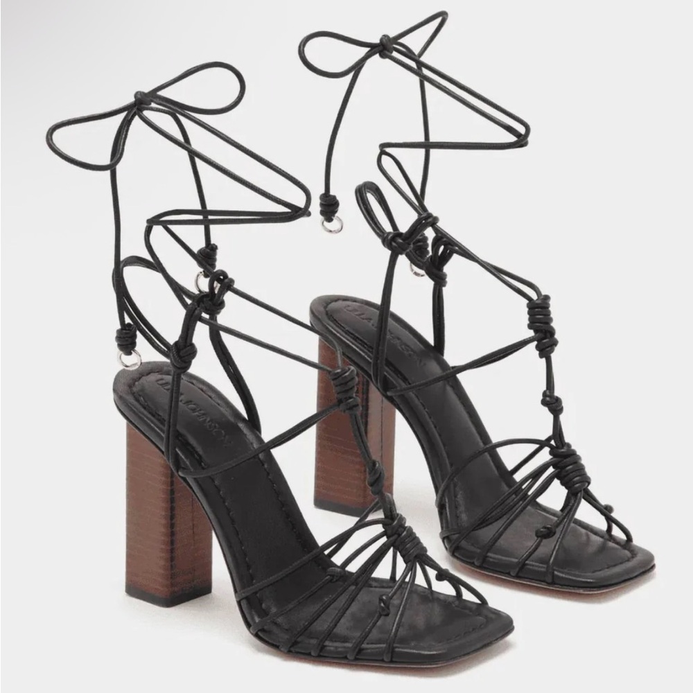 Ulla Johnson Black and Brown Gladiator Heels